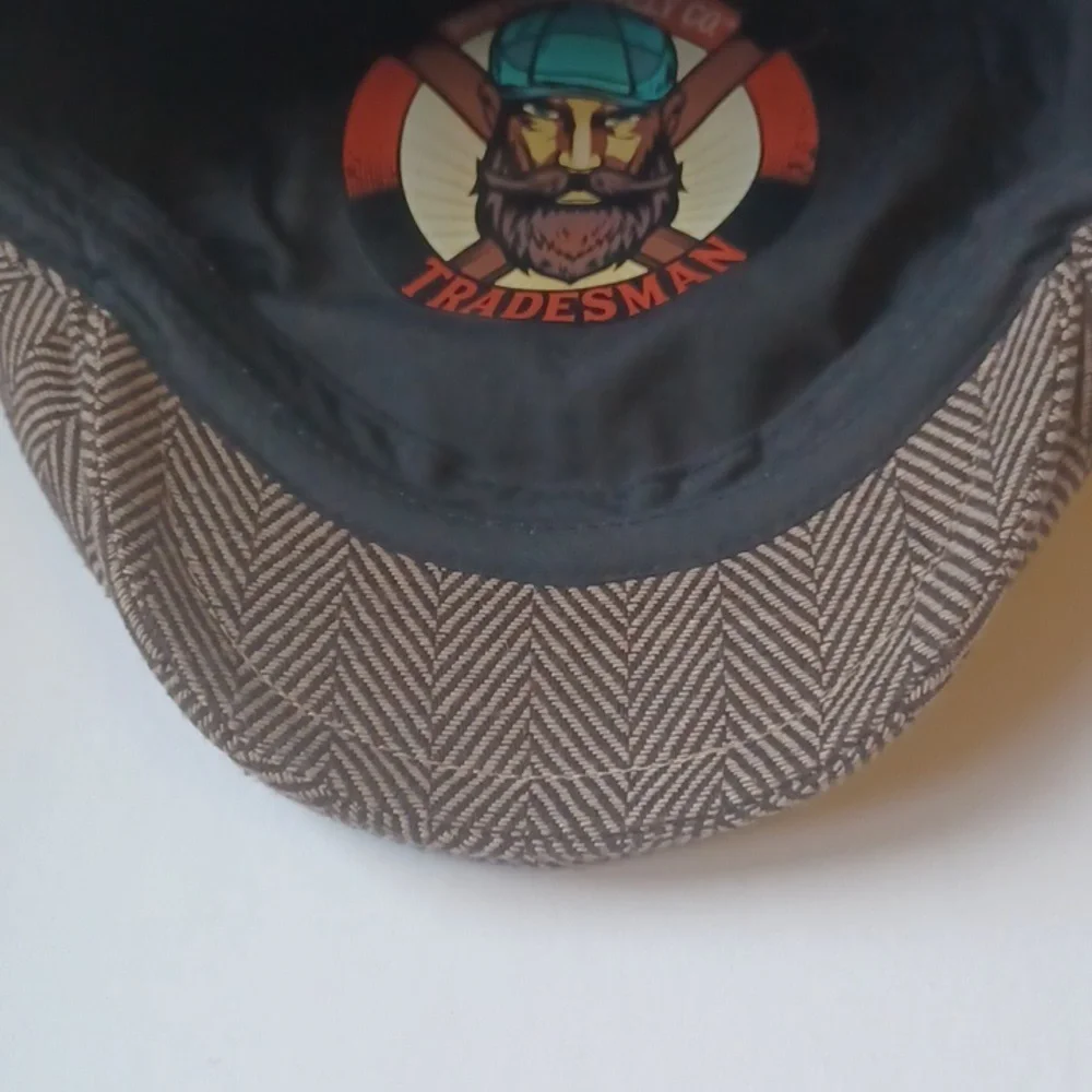 Patchwork Tweed Flat Cap - Green and Brown